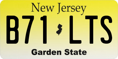 NJ license plate B71LTS