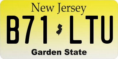 NJ license plate B71LTU