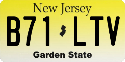 NJ license plate B71LTV
