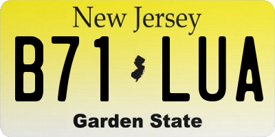 NJ license plate B71LUA