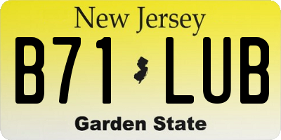 NJ license plate B71LUB