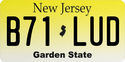 NJ license plate B71LUD