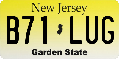 NJ license plate B71LUG
