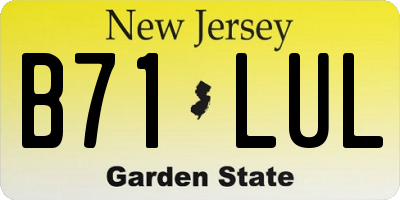 NJ license plate B71LUL