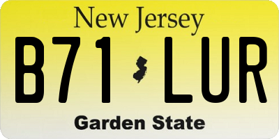 NJ license plate B71LUR