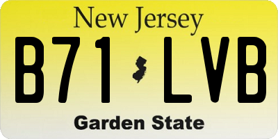 NJ license plate B71LVB