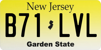 NJ license plate B71LVL