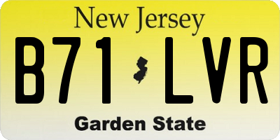 NJ license plate B71LVR