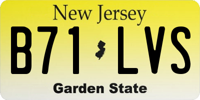 NJ license plate B71LVS
