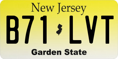 NJ license plate B71LVT