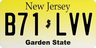 NJ license plate B71LVV