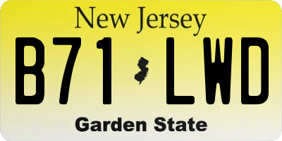 NJ license plate B71LWD