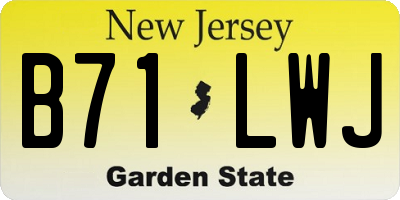 NJ license plate B71LWJ