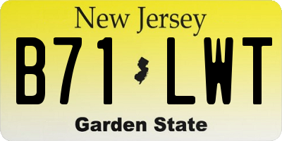 NJ license plate B71LWT