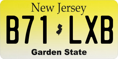 NJ license plate B71LXB