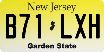 NJ license plate B71LXH