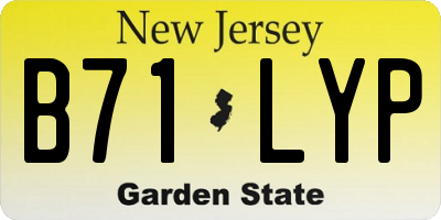 NJ license plate B71LYP