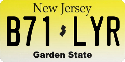 NJ license plate B71LYR
