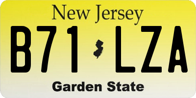 NJ license plate B71LZA