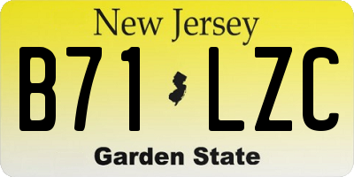NJ license plate B71LZC