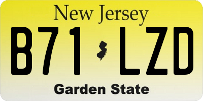 NJ license plate B71LZD