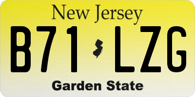NJ license plate B71LZG