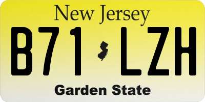NJ license plate B71LZH
