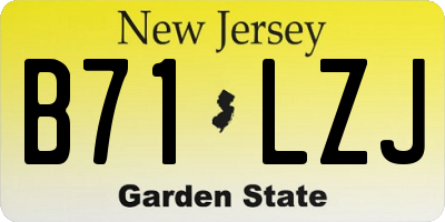 NJ license plate B71LZJ