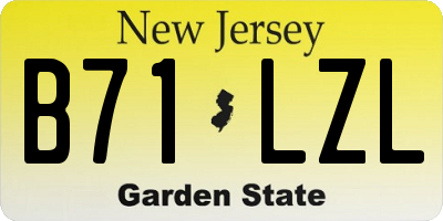 NJ license plate B71LZL