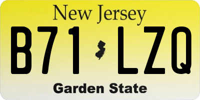 NJ license plate B71LZQ