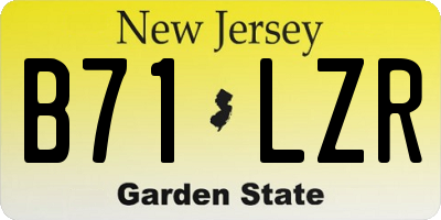 NJ license plate B71LZR