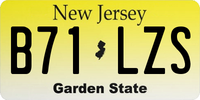 NJ license plate B71LZS