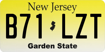 NJ license plate B71LZT
