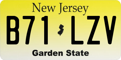 NJ license plate B71LZV