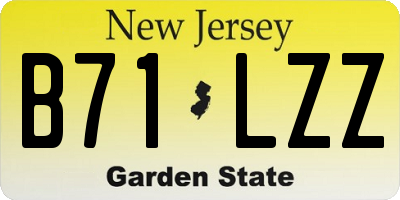NJ license plate B71LZZ