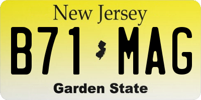 NJ license plate B71MAG