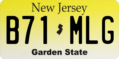 NJ license plate B71MLG