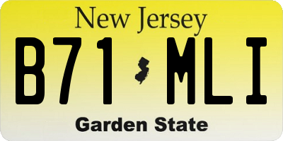 NJ license plate B71MLI