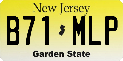 NJ license plate B71MLP