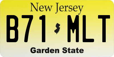 NJ license plate B71MLT