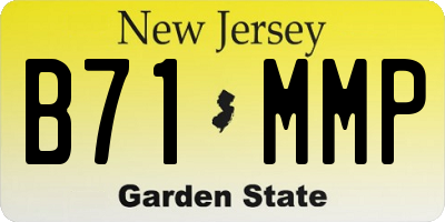 NJ license plate B71MMP