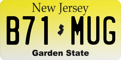 NJ license plate B71MUG