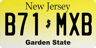 NJ license plate B71MXB