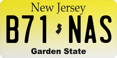NJ license plate B71NAS