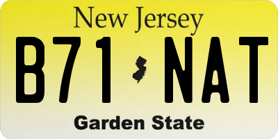 NJ license plate B71NAT