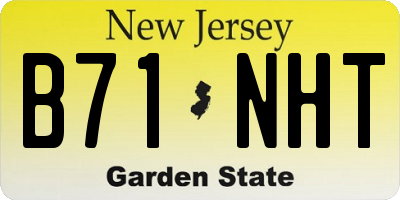 NJ license plate B71NHT