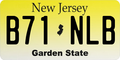 NJ license plate B71NLB