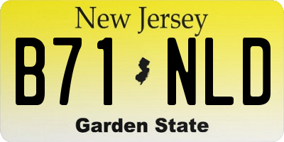 NJ license plate B71NLD