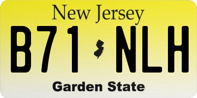NJ license plate B71NLH