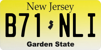 NJ license plate B71NLI
